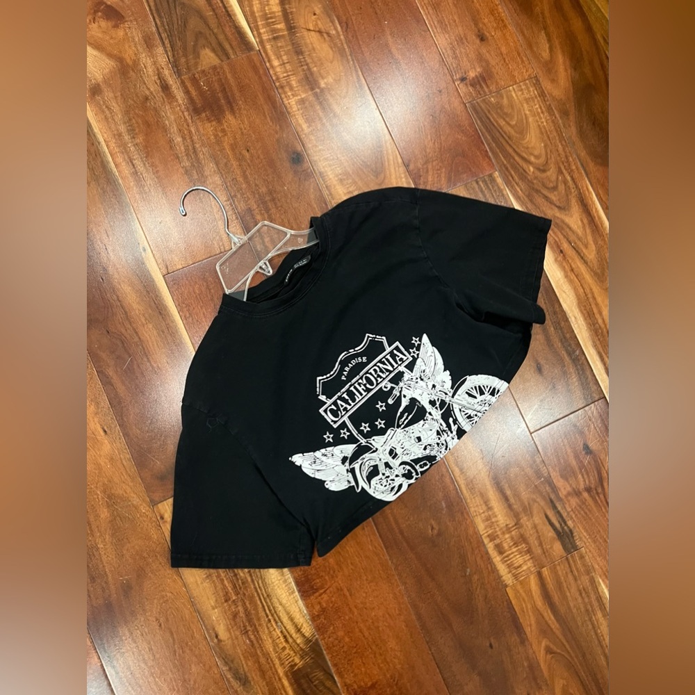 BIKER CROPPED SHIRT 🛵🖤🤍